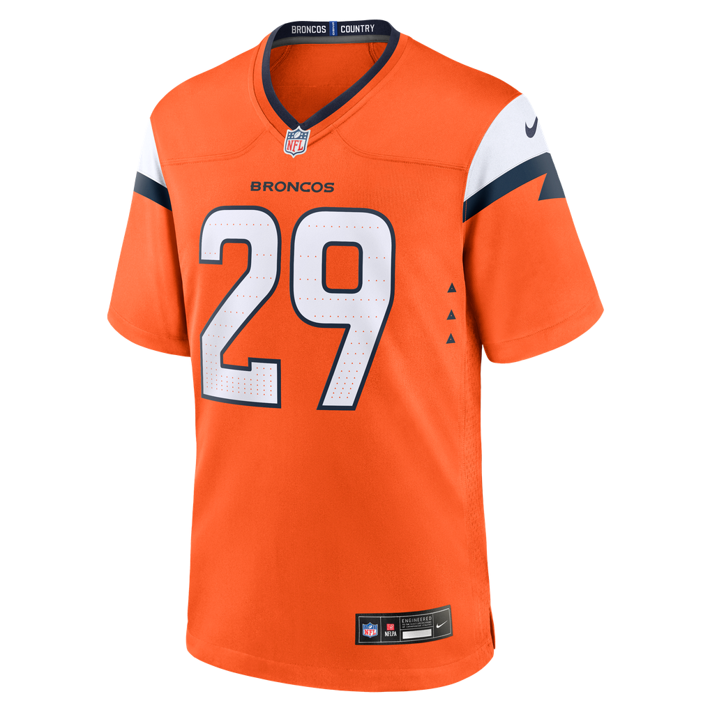 Men's Denver Broncos Ja'Quan McMillian Nike  Orange Team Game Jersey - Image 3