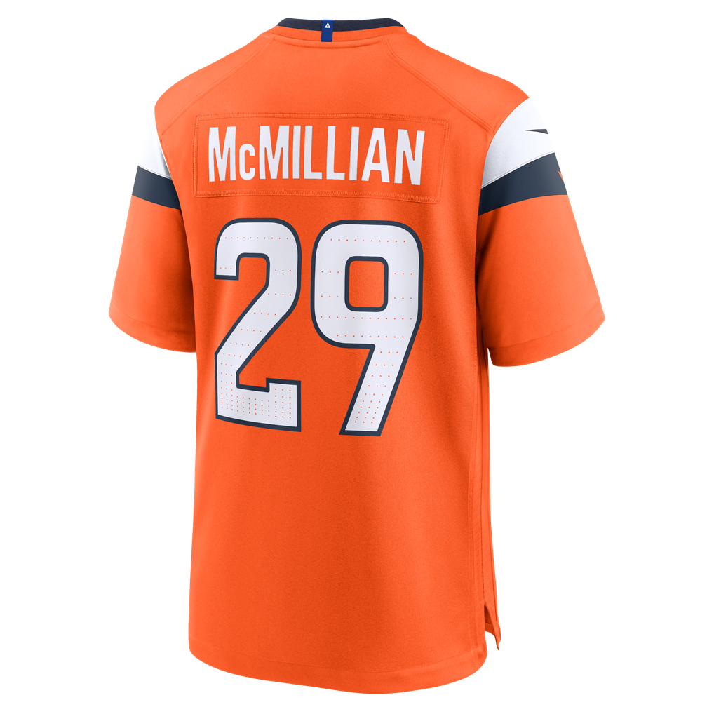 Men's Denver Broncos Ja'Quan McMillian Nike  Orange Team Game Jersey - Image 4