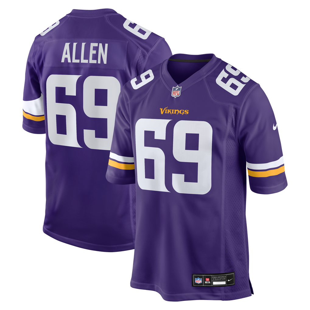 Men's Minnesota Vikings Jared Allen Nike Purple Retired Player Game Jersey - Image 2