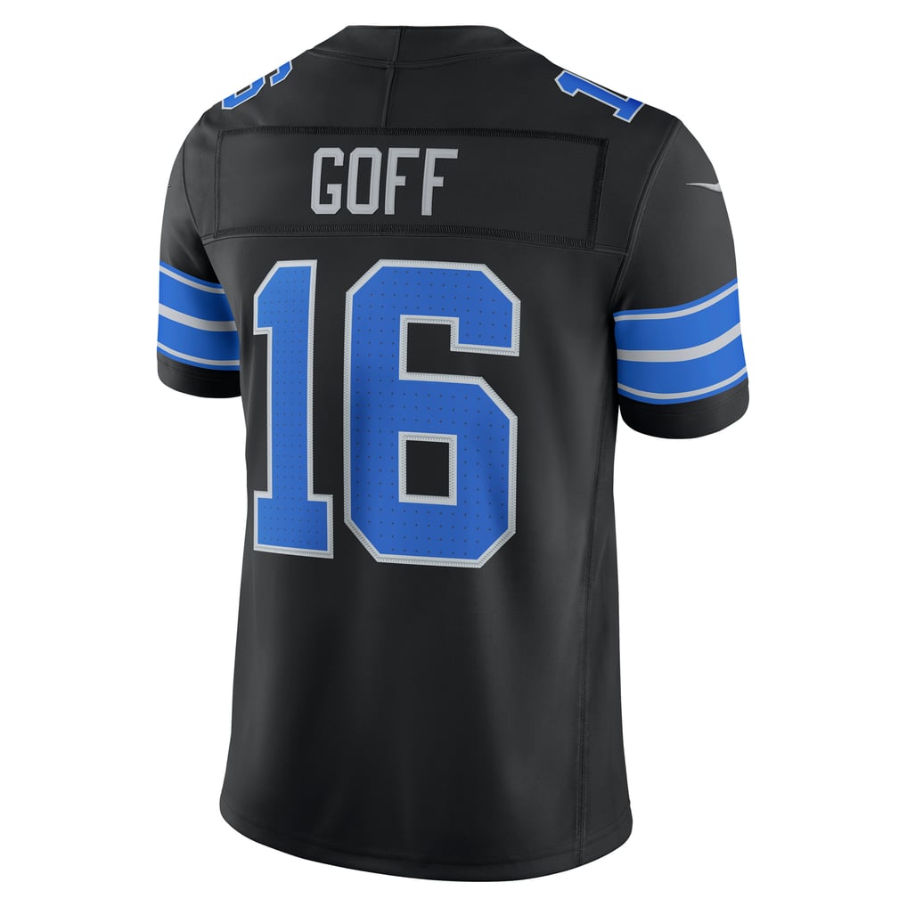 Men's Detroit Lions Jared Goff Nike Black Alternate Vapor F.U.S.E. Stitched Limited Jersey - Image 4