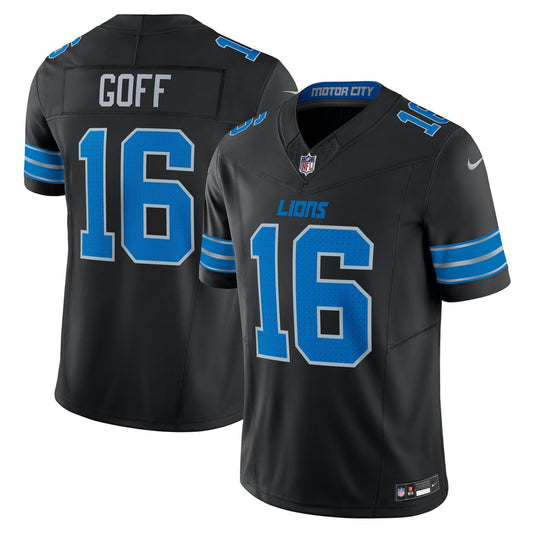 Men's Detroit Lions Jared Goff Nike Black Vapor F.U.S.E. Limited Jersey - Image 1