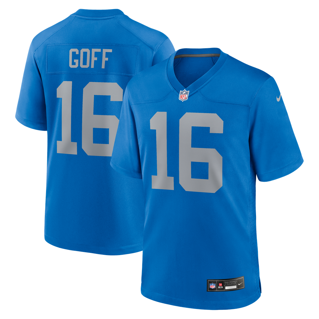 Men's Detroit Lions Jared Goff Nike  Blue Alternate Game Jersey - Image 2