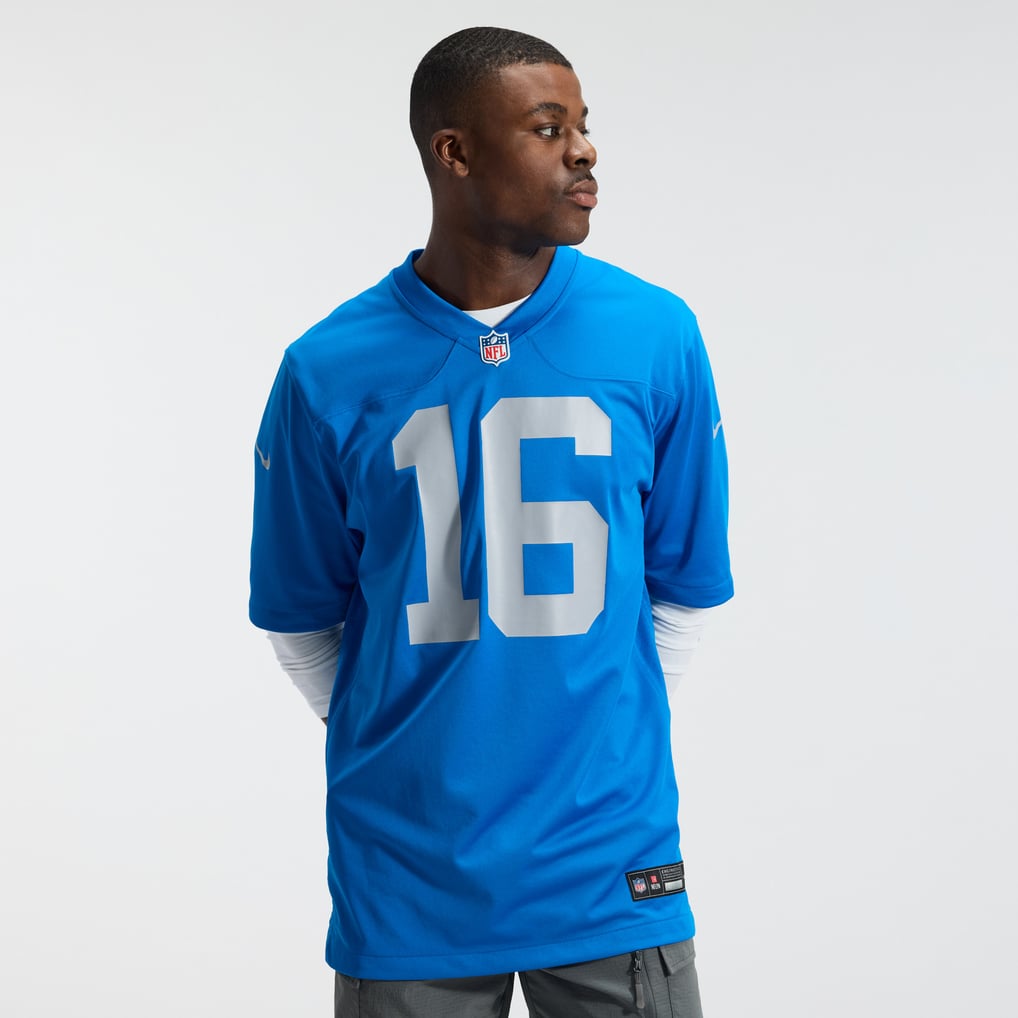 Men's Detroit Lions Jared Goff Nike  Blue Alternate Game Jersey - Image 3