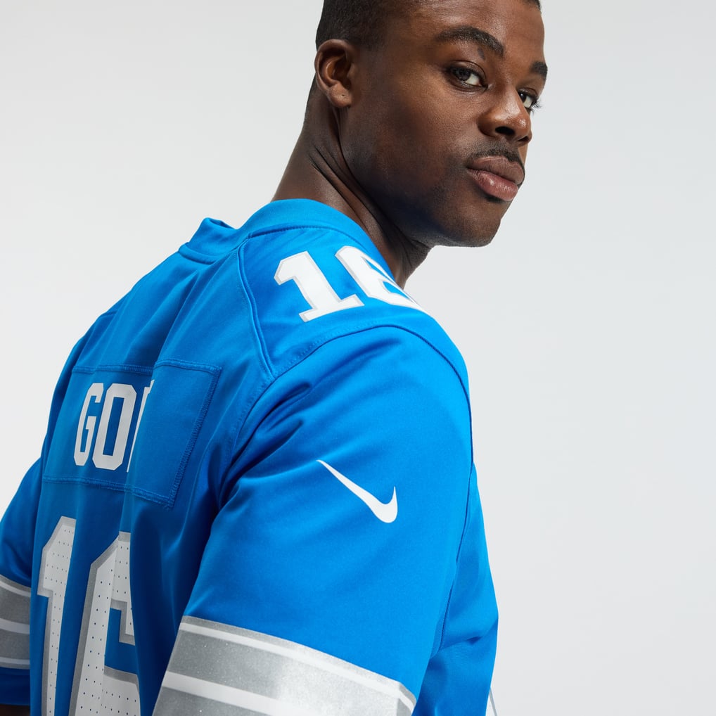 Men's Detroit Lions Jared Goff Nike Blue Game Jersey - Image 11