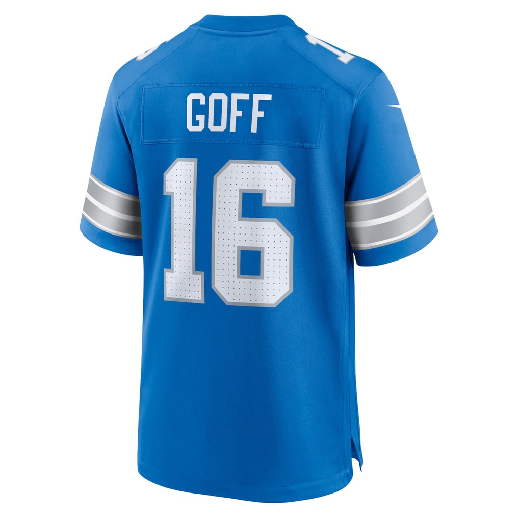 Men's Detroit Lions Jared Goff Nike Blue Game Jersey - Image 8