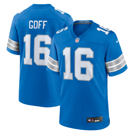 Men's Detroit Lions Jared Goff Nike Blue Game Jersey - Image 1