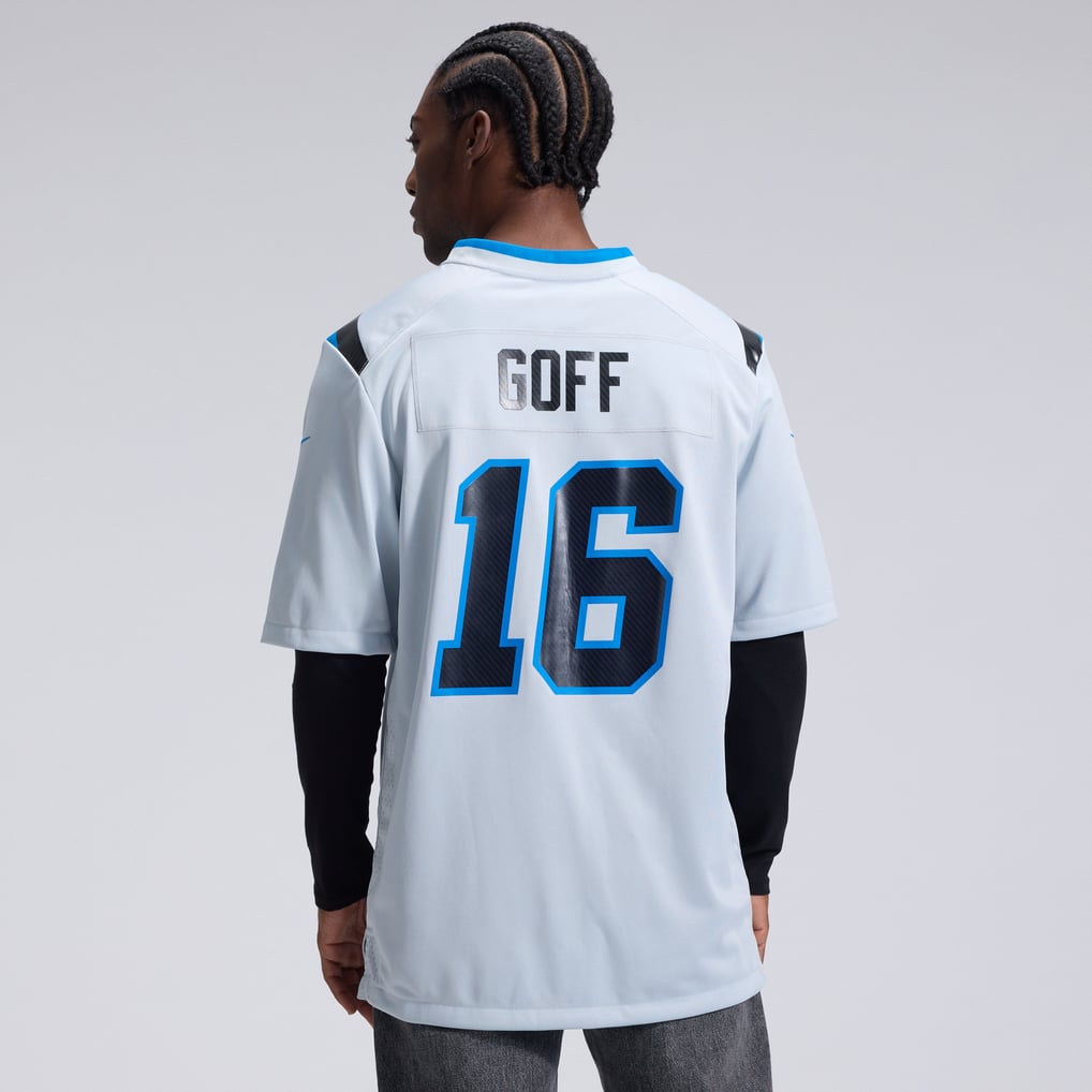 Men's Detroit Lions Jared Goff Nike Silver 2026 Rivalries Collection Game Jersey - Image 4