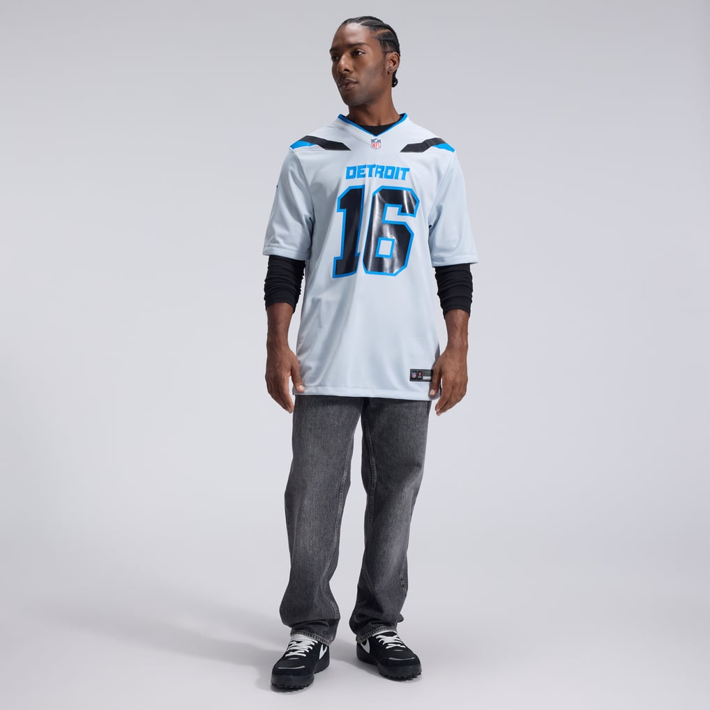 Men's Detroit Lions Jared Goff Nike Silver 2026 Rivalries Collection Game Jersey - Image 5