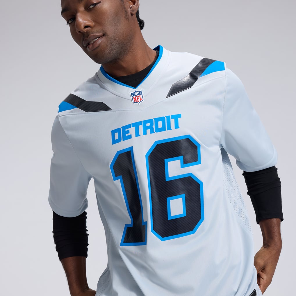 Men's Detroit Lions Jared Goff Nike Silver 2026 Rivalries Collection Game Jersey - Image 10