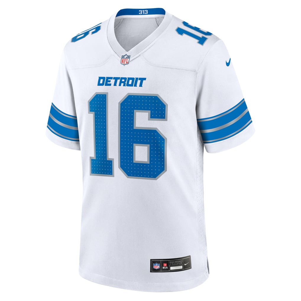Men's Detroit Lions Jared Goff Nike White Game Jersey - Image 3
