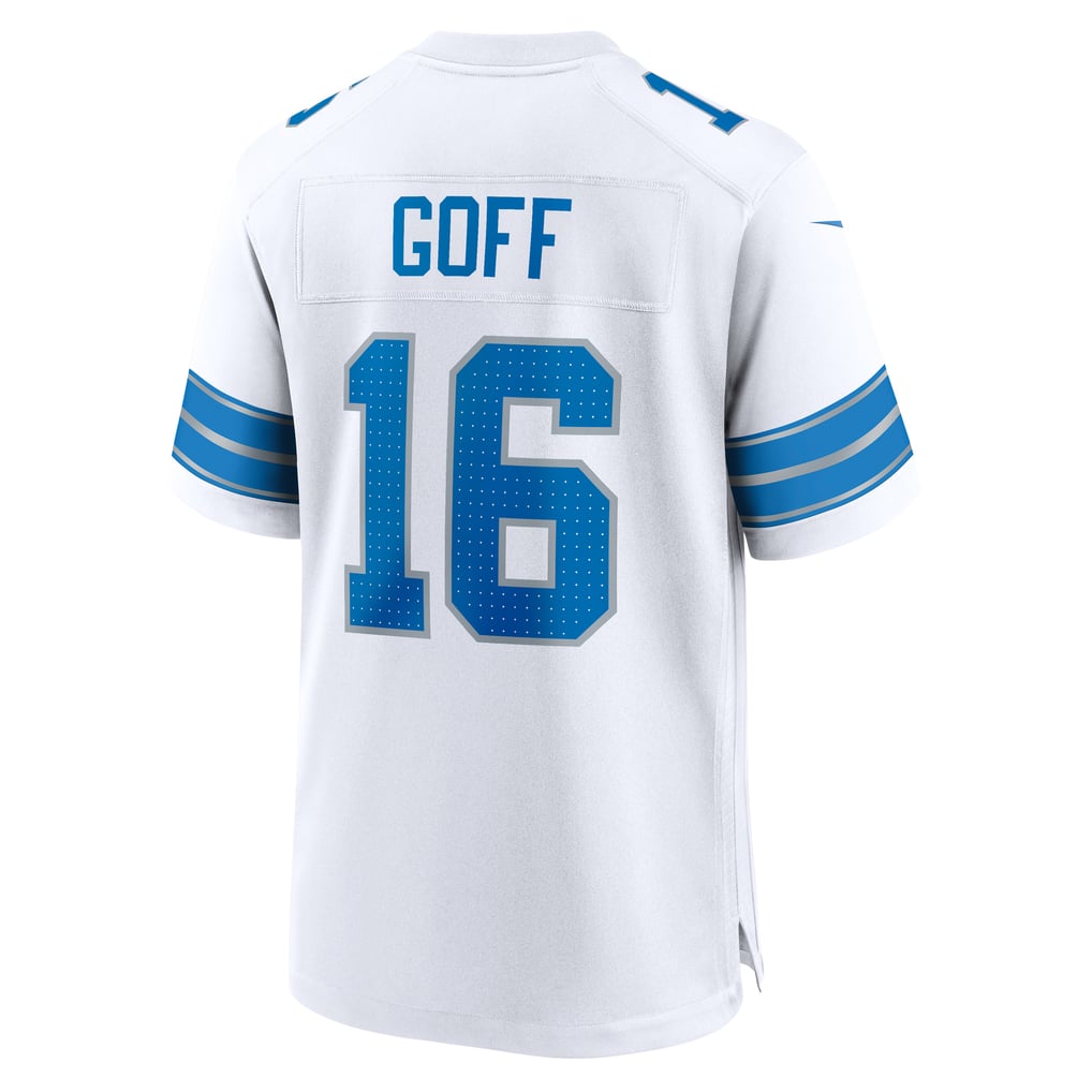 Men's Detroit Lions Jared Goff Nike White Game Jersey - Image 4