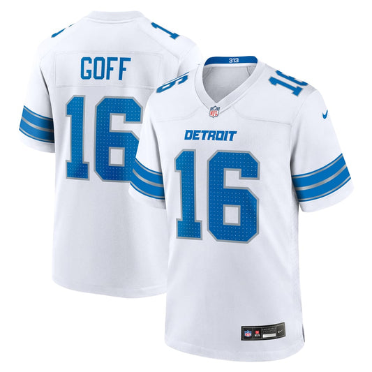 Men's Detroit Lions Jared Goff Nike White Game Jersey - Image 1