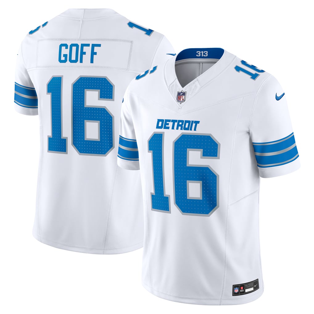 Men's Detroit Lions Jared Goff Nike White Vapor F.U.S.E. Limited Jersey - Image 2