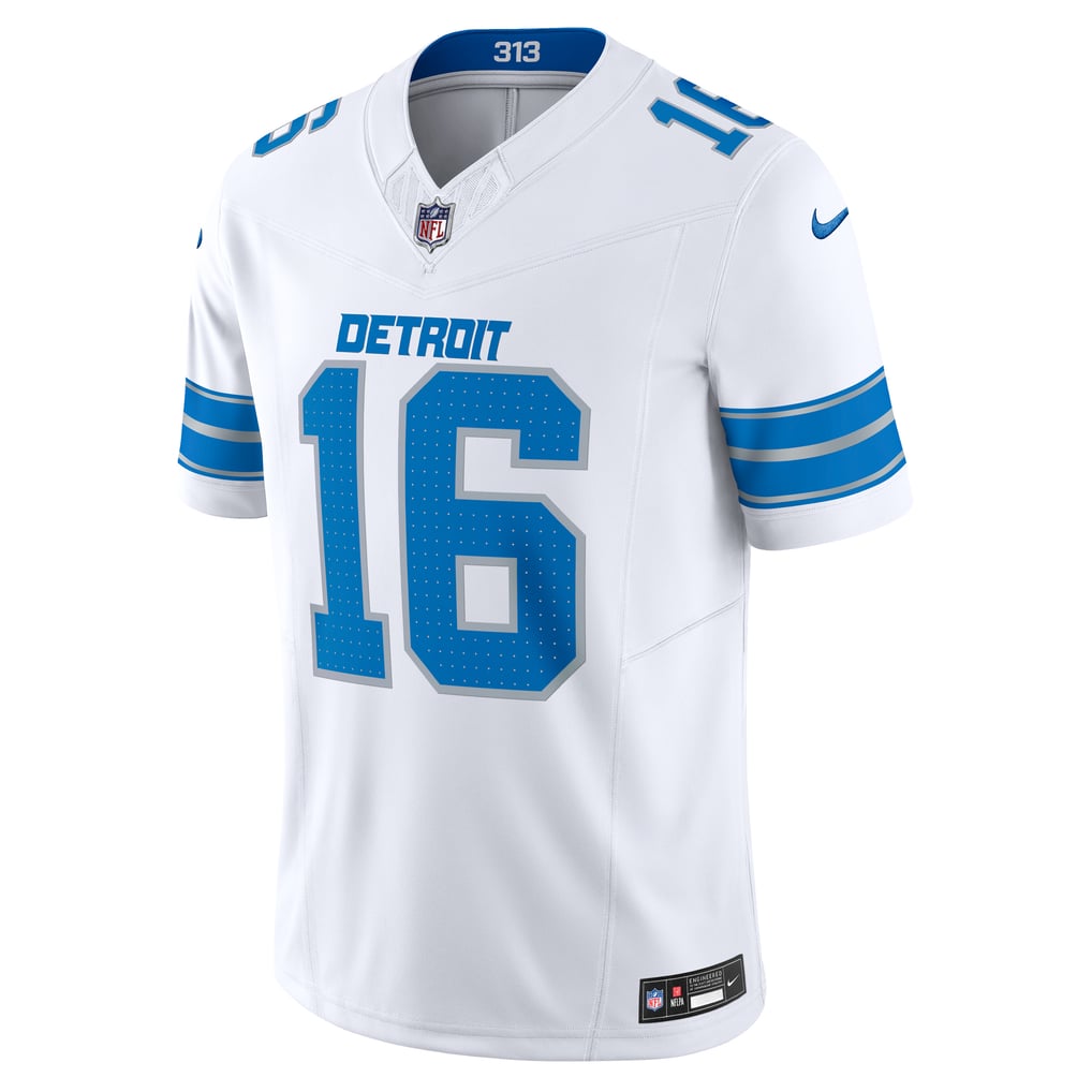 Men's Detroit Lions Jared Goff Nike White Vapor F.U.S.E. Limited Jersey - Image 3