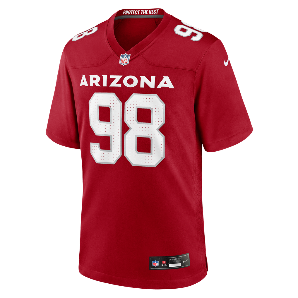 Men's Arizona Cardinals Jared Harrison-Hunte Nike Cardinal Team Game Jersey - Image 5