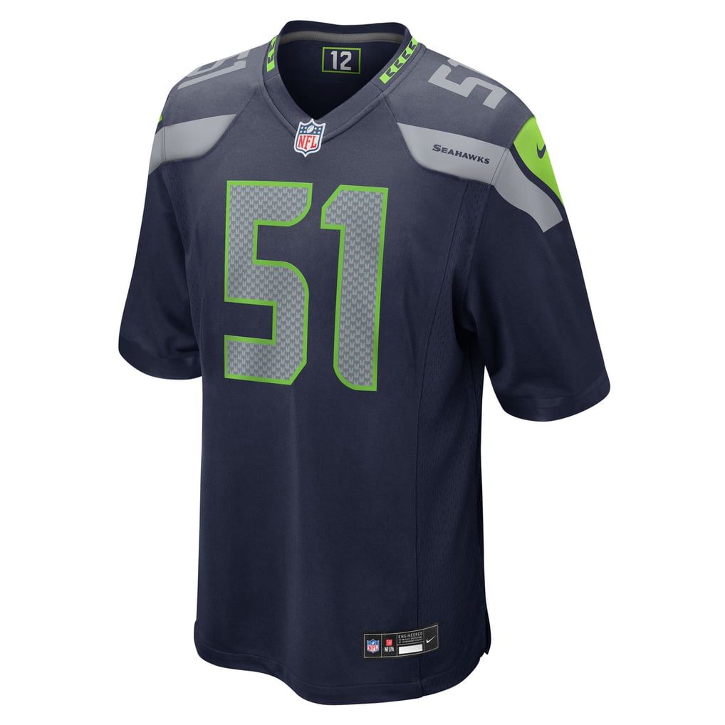 Men's Seattle Seahawks Jared Ivey Nike  College Navy Team Game Jersey - Image 3