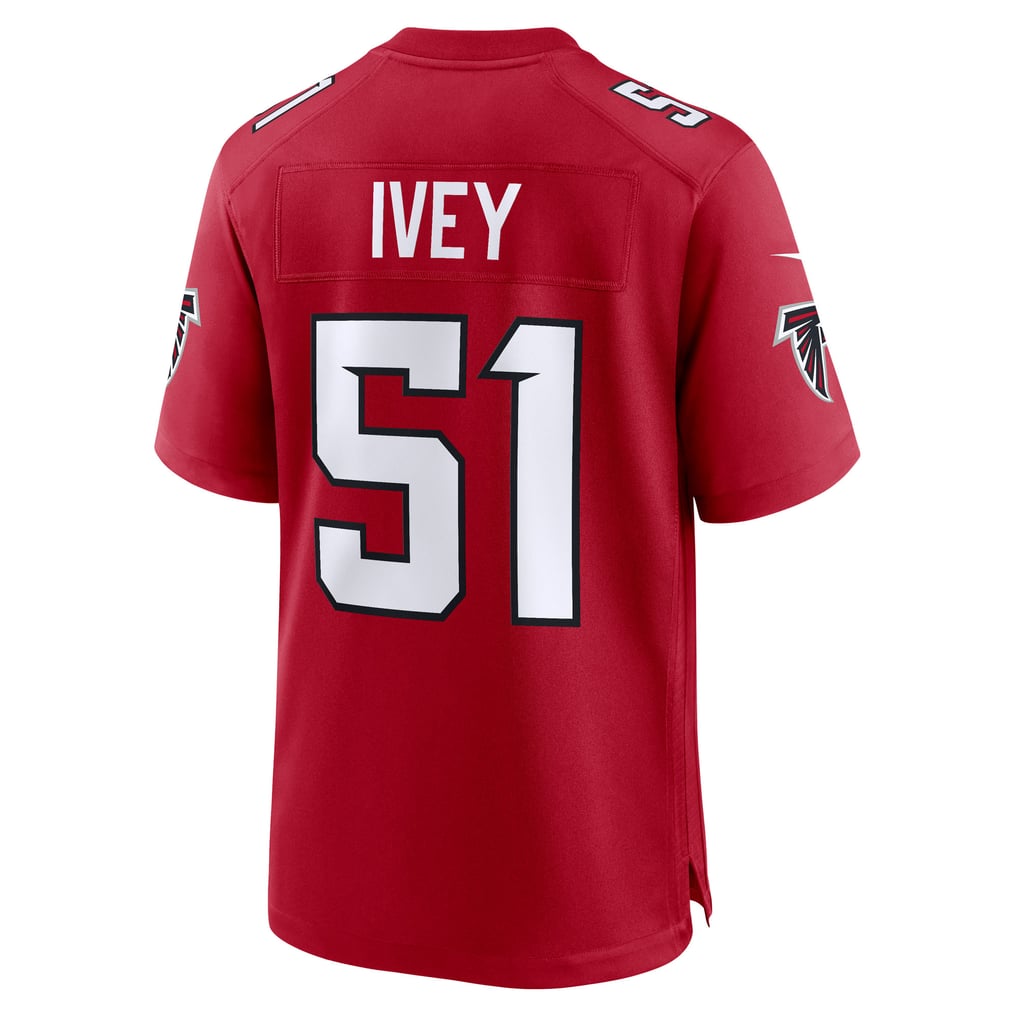 Men's Atlanta Falcons Jared Ivey Nike Red Team Game Jersey