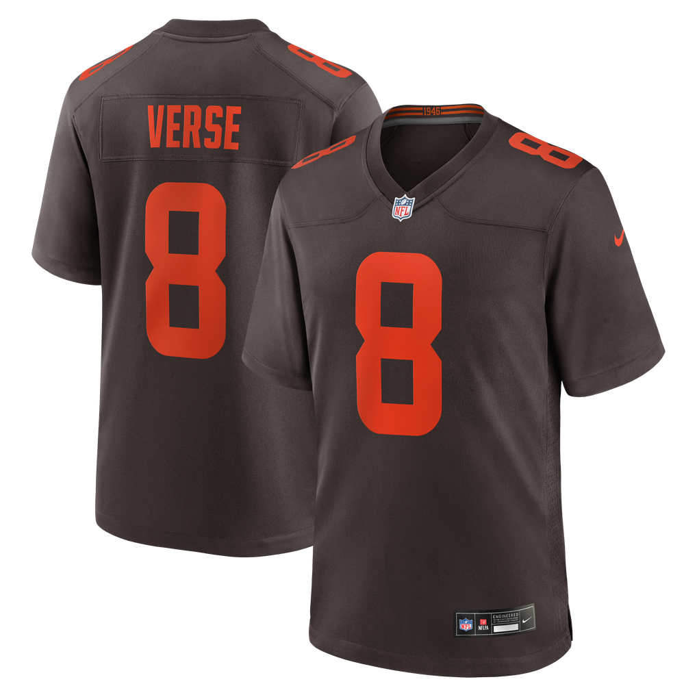Men's Cleveland Browns Jared Verse Nike Brown Men's Nike Game Jersey - Image 2
