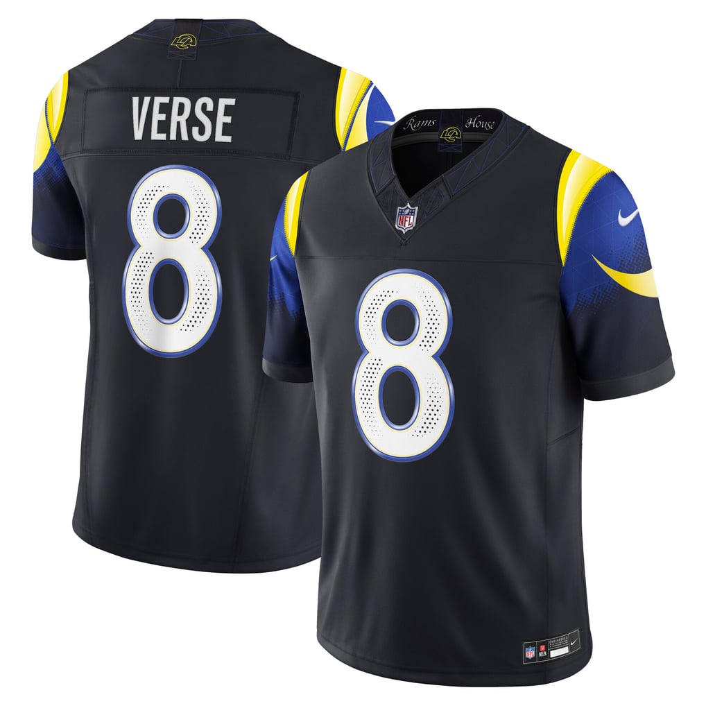 Men's Los Angeles Rams Jared Verse Nike Dark Blue Rivalries Collection Stitched Limited Jersey - Image 2