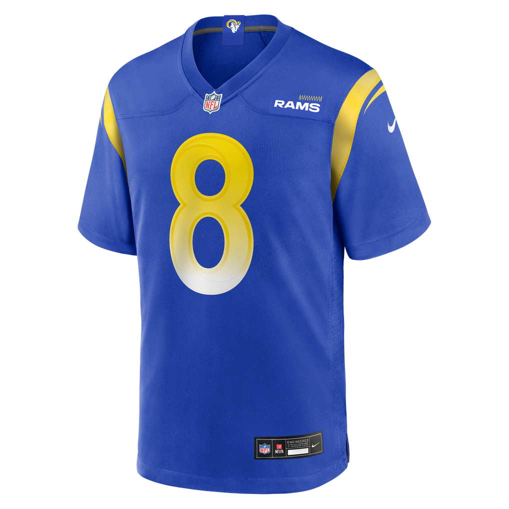 Men's Los Angeles Rams Jared Verse Nike Royal  Player Game Jersey - Image 3
