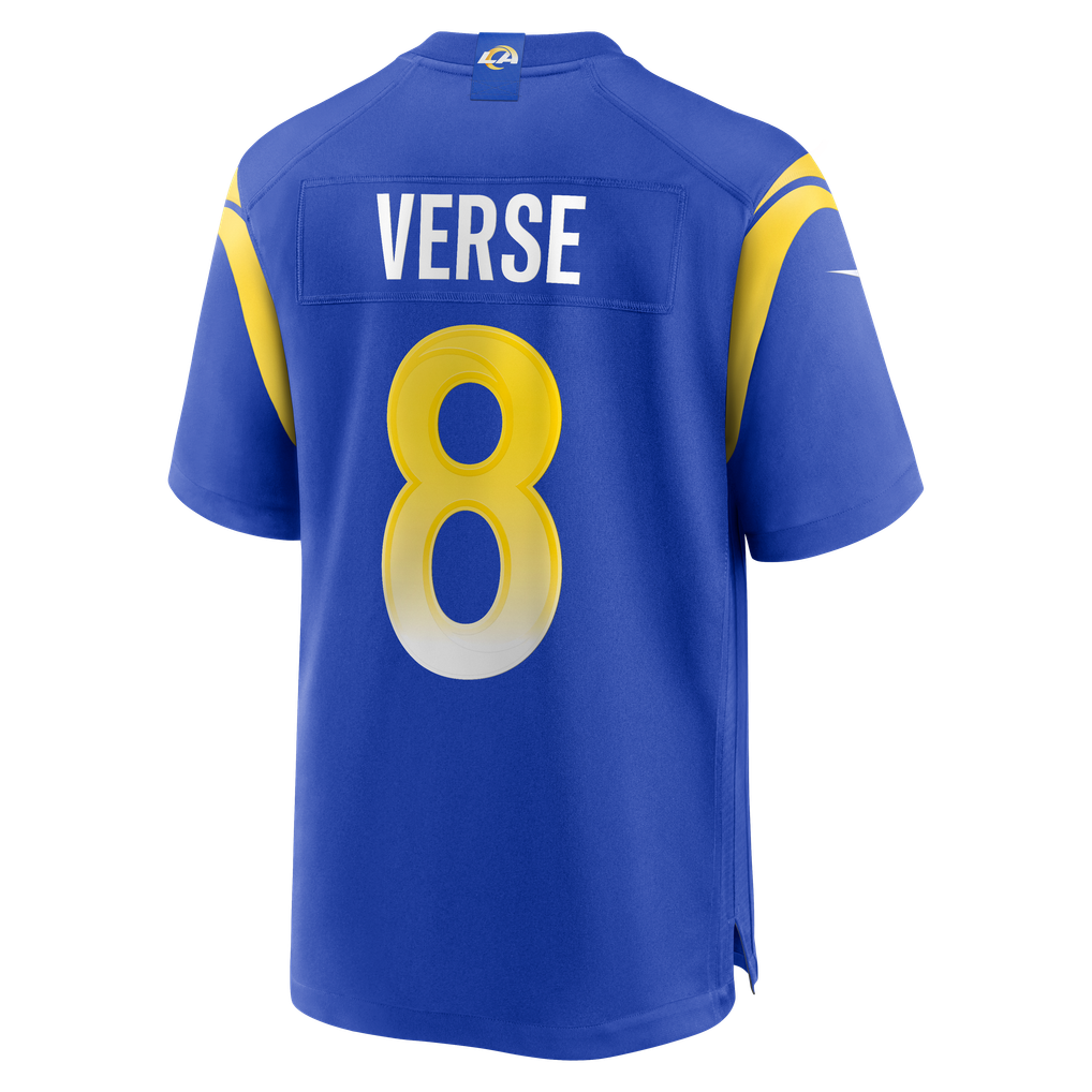 Men's Los Angeles Rams Jared Verse Nike Royal  Player Game Jersey - Image 4