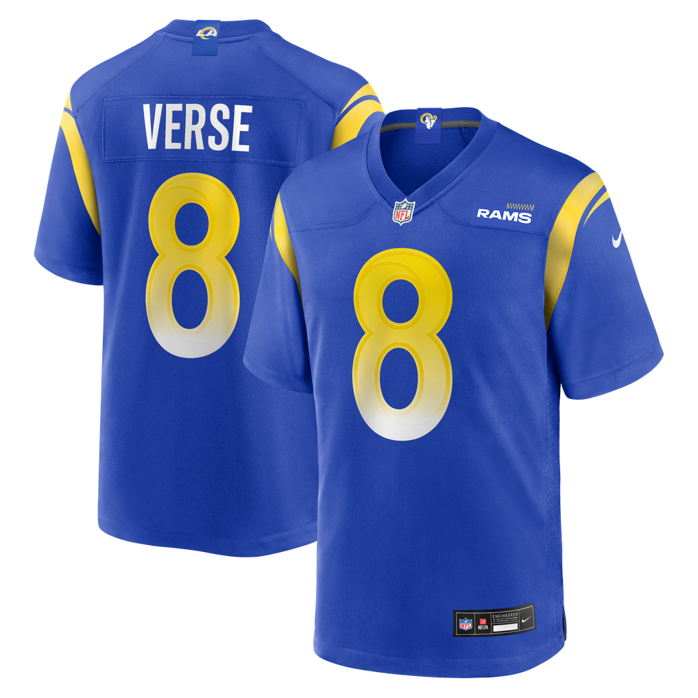 Men's Los Angeles Rams Jared Verse Nike Royal  Player Game Jersey - Image 1