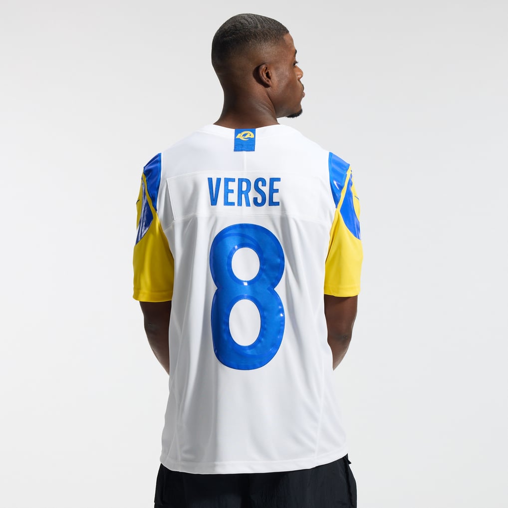 Men's Los Angeles Rams Jared Verse Nike White Vapor F.U.S.E. Stitched Limited Jersey - Image 4