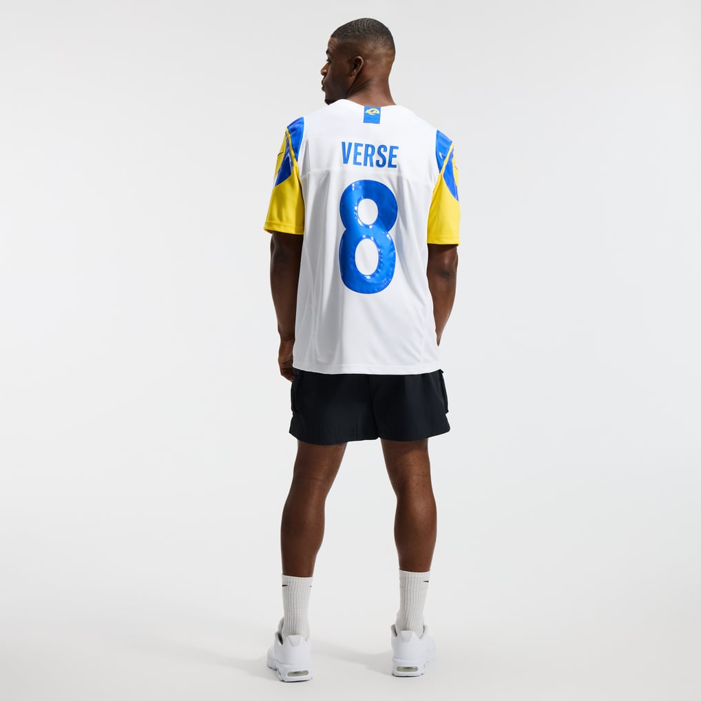 Men's Los Angeles Rams Jared Verse Nike White Vapor F.U.S.E. Stitched Limited Jersey - Image 6