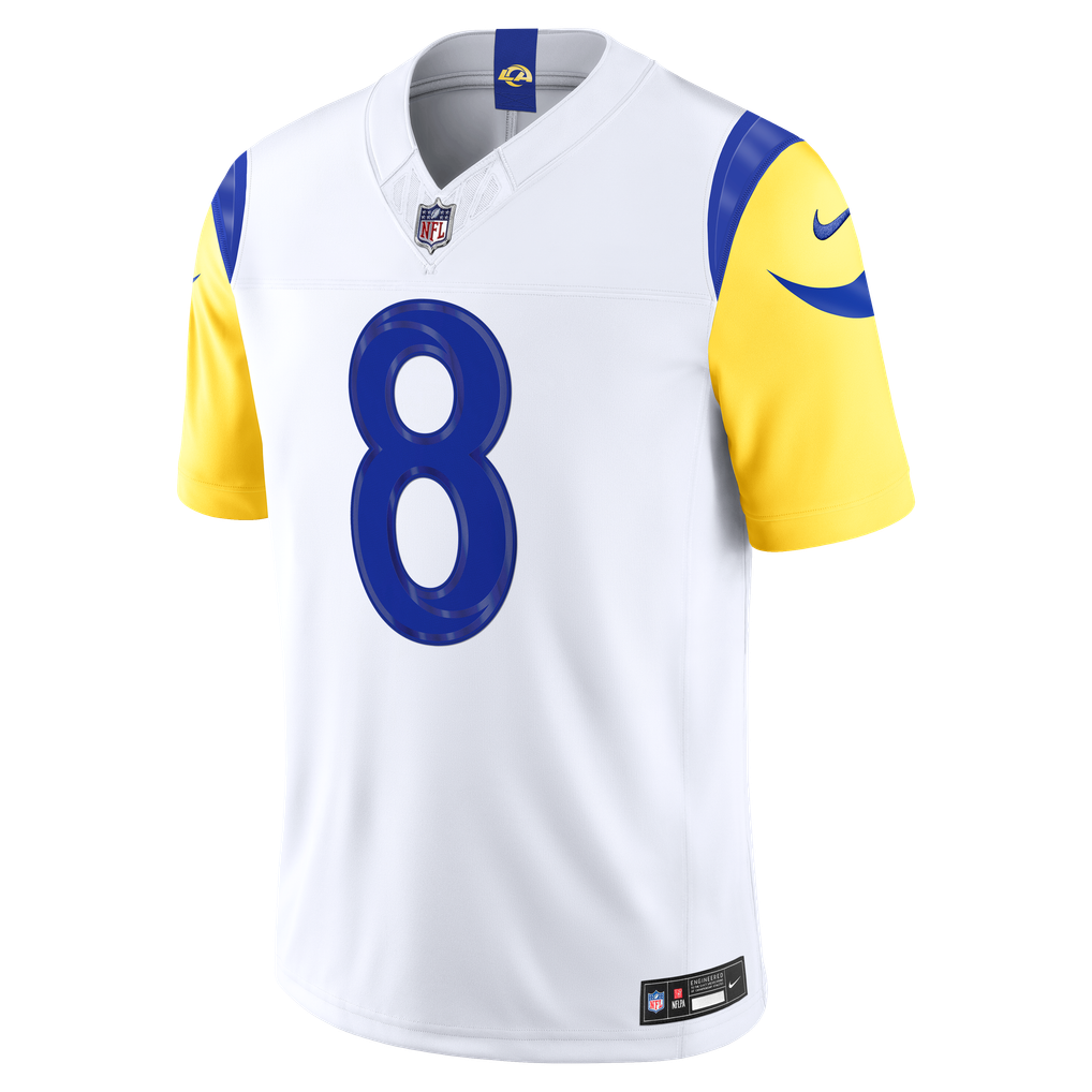 Men's Los Angeles Rams Jared Verse Nike White Vapor F.U.S.E. Stitched Limited Jersey - Image 7