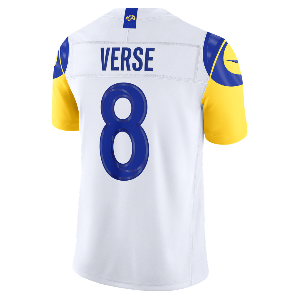 Men's Los Angeles Rams Jared Verse Nike White Vapor F.U.S.E. Stitched Limited Jersey - Image 8