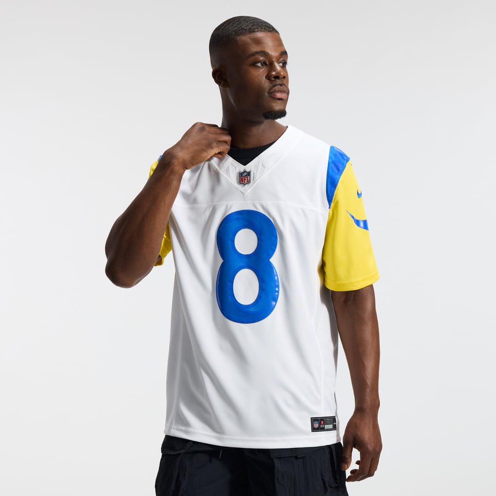 Men's Los Angeles Rams Jared Verse Nike White Vapor F.U.S.E. Stitched Limited Jersey - Image 9