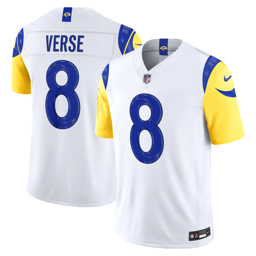Men's Los Angeles Rams Jared Verse Nike White Vapor F.U.S.E. Stitched Limited Jersey - Image 1