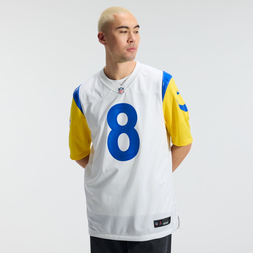 Men's Los Angeles Rams Jared Verse Nike White White Game Player Jersey - Image 3
