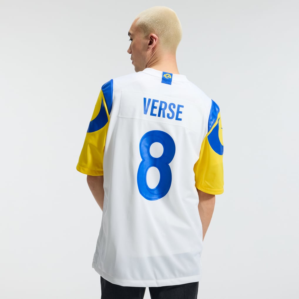 Men's Los Angeles Rams Jared Verse Nike White White Game Player Jersey - Image 4
