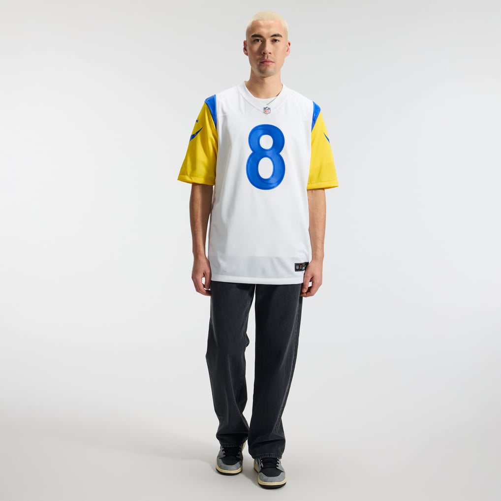 Men's Los Angeles Rams Jared Verse Nike White White Game Player Jersey - Image 5