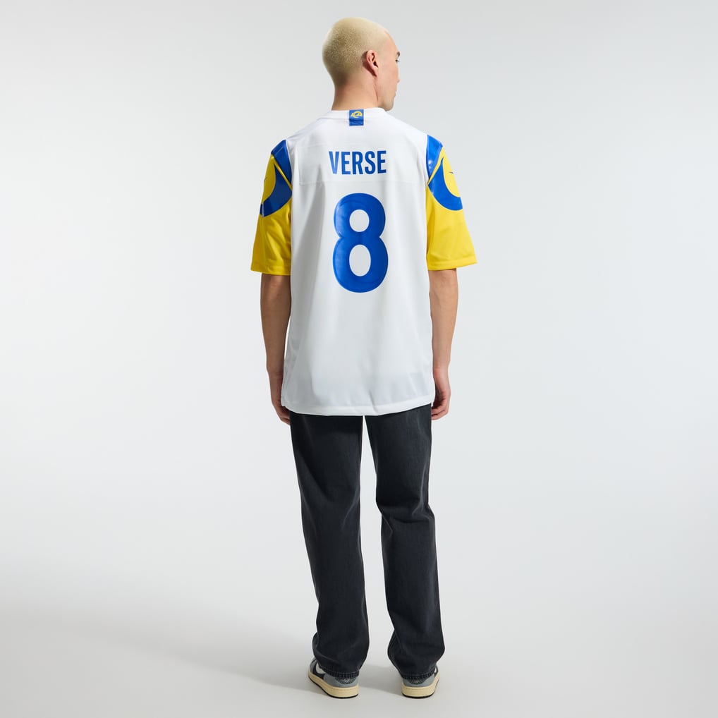Men's Los Angeles Rams Jared Verse Nike White White Game Player Jersey - Image 6