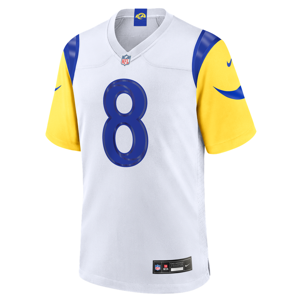 Men's Los Angeles Rams Jared Verse Nike White White Game Player Jersey - Image 7