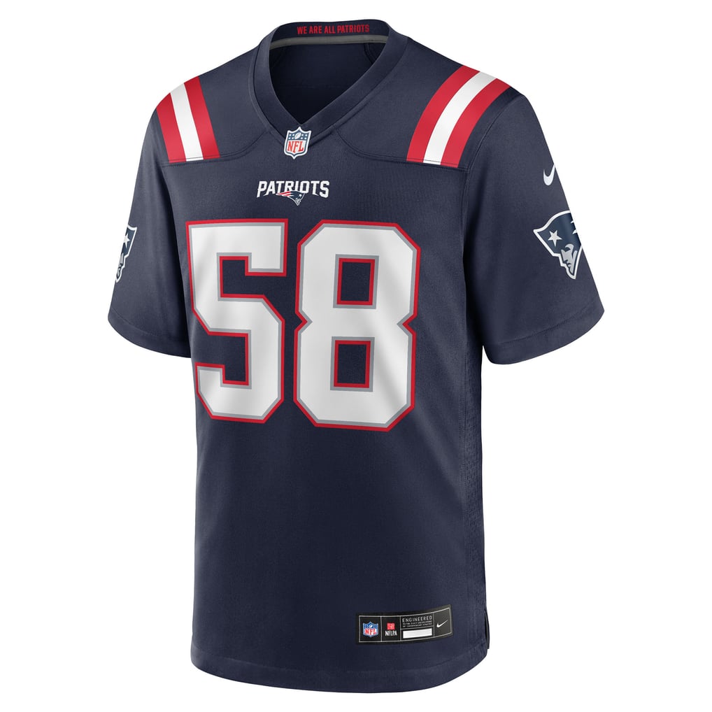 Men's New England Patriots Jared Wilson Nike  Navy Team Game Jersey - Image 3