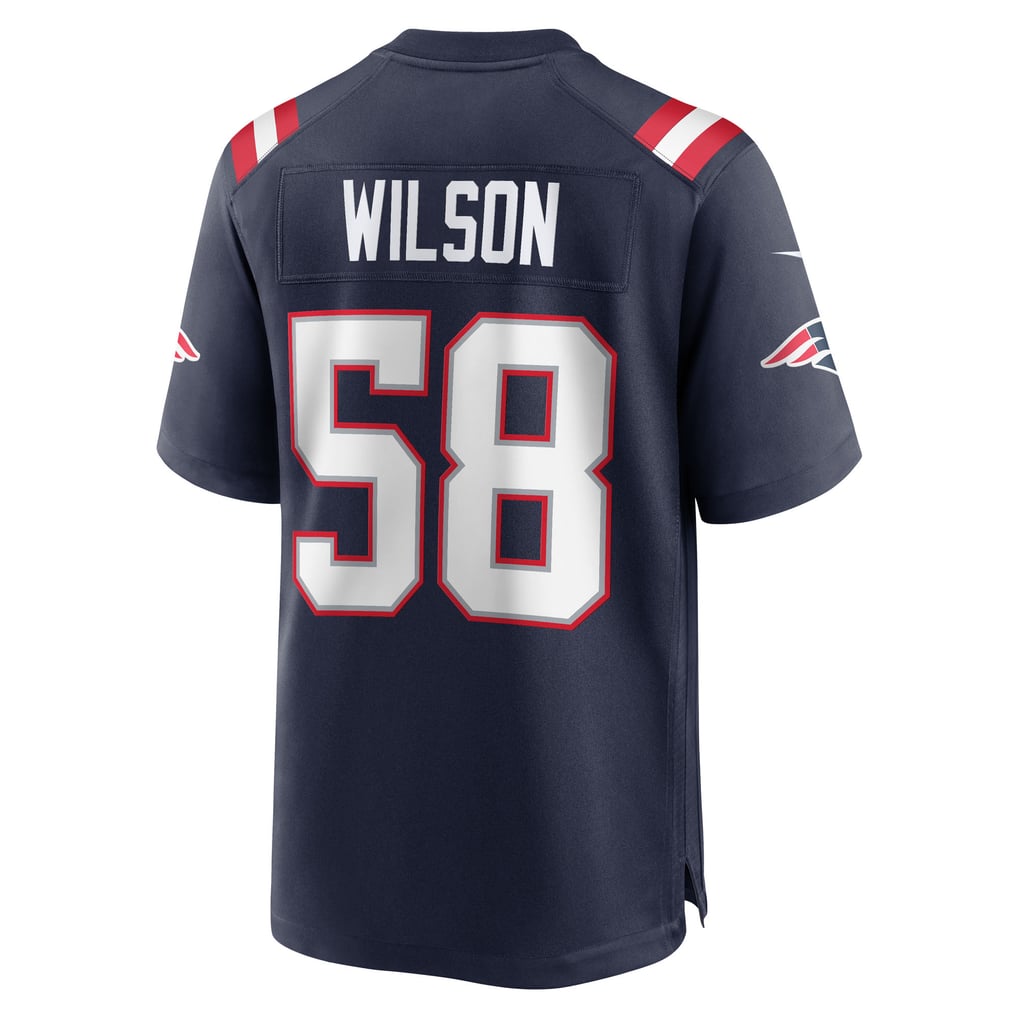 Men's New England Patriots Jared Wilson Nike  Navy Team Game Jersey - Image 4
