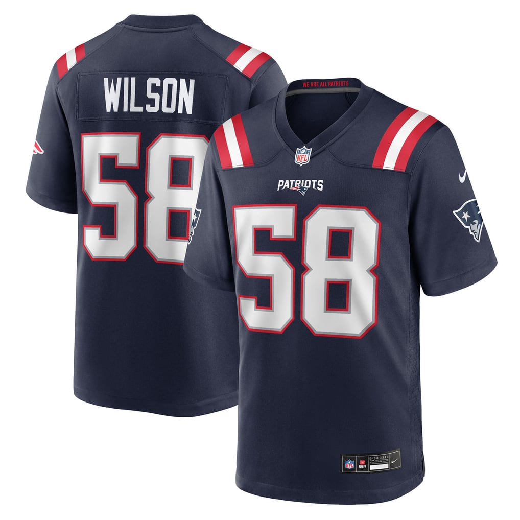 Men's New England Patriots Jared Wilson Nike  Navy Team Game Jersey - Image 1