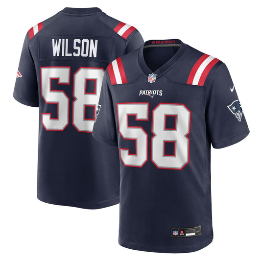 Men's New England Patriots Jared Wilson Nike  Navy Team Game Jersey - Image 1
