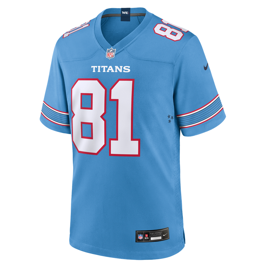 Men's Tennessee Titans Jaren Kanak Nike Light Blue Team Game Jersey - Image 3