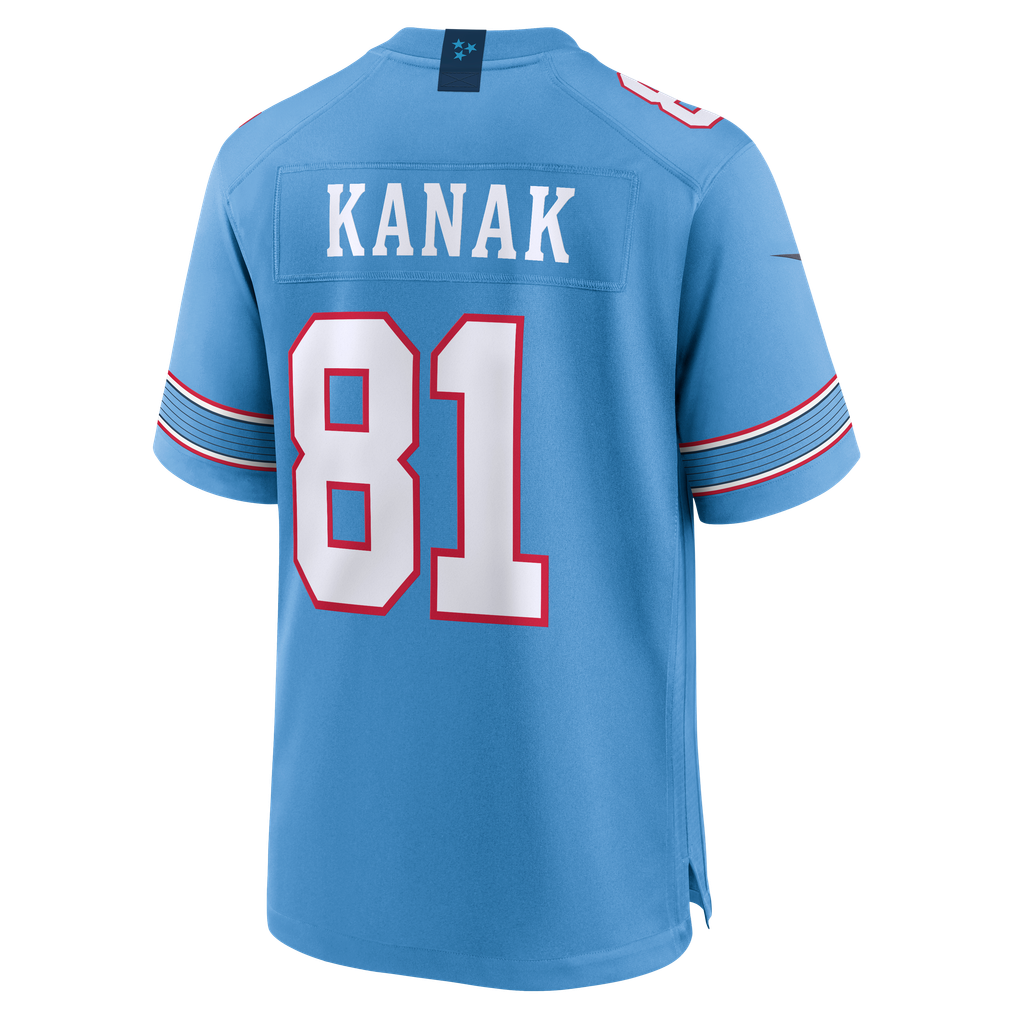 Men's Tennessee Titans Jaren Kanak Nike Light Blue Team Game Jersey - Image 4