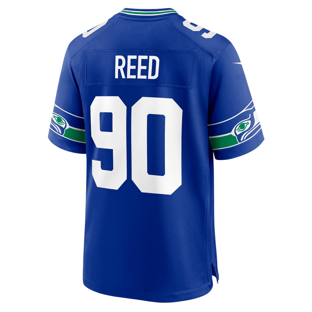 Men's Seattle Seahawks Jarran Reed Nike Royal Alternate Game Jersey - Image 4