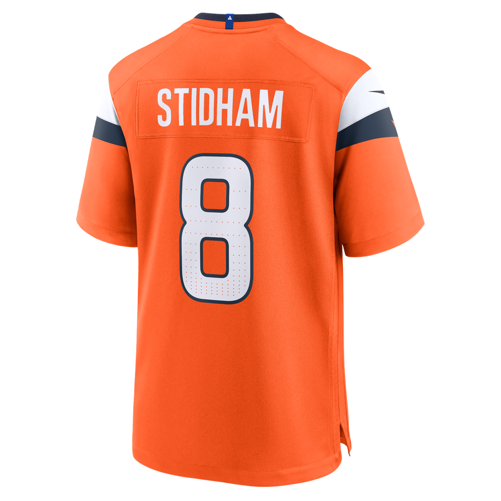 Men's Denver Broncos Jarrett Stidham Nike  Orange Team Game Jersey - Image 4