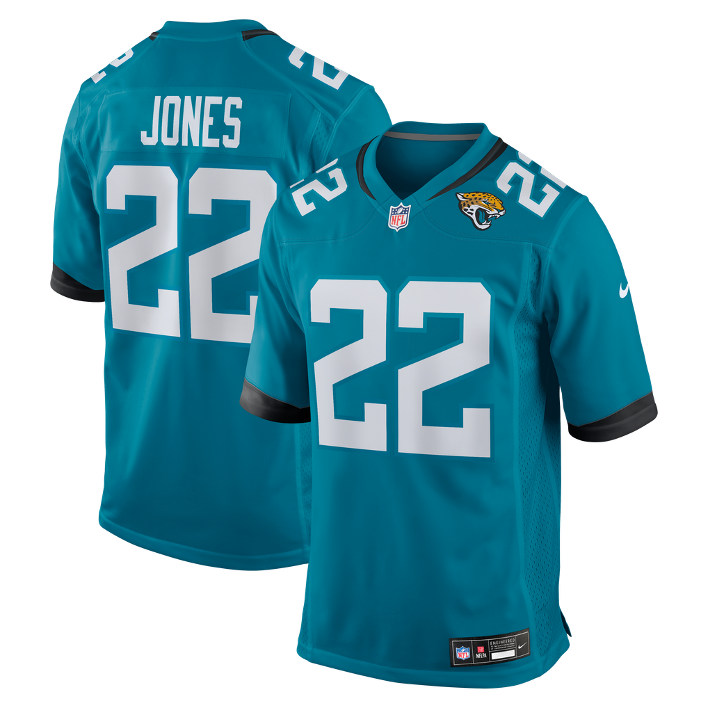 Men's Jacksonville Jaguars Jarrian Jones Nike  Teal Team Game Jersey - Image 2