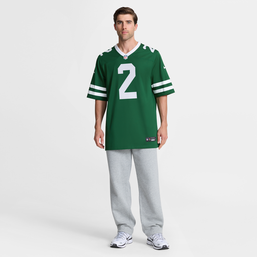Men's New York Jets Jarvis Brownlee Jr. Nike Legacy Green Team Game Jersey - Image 3