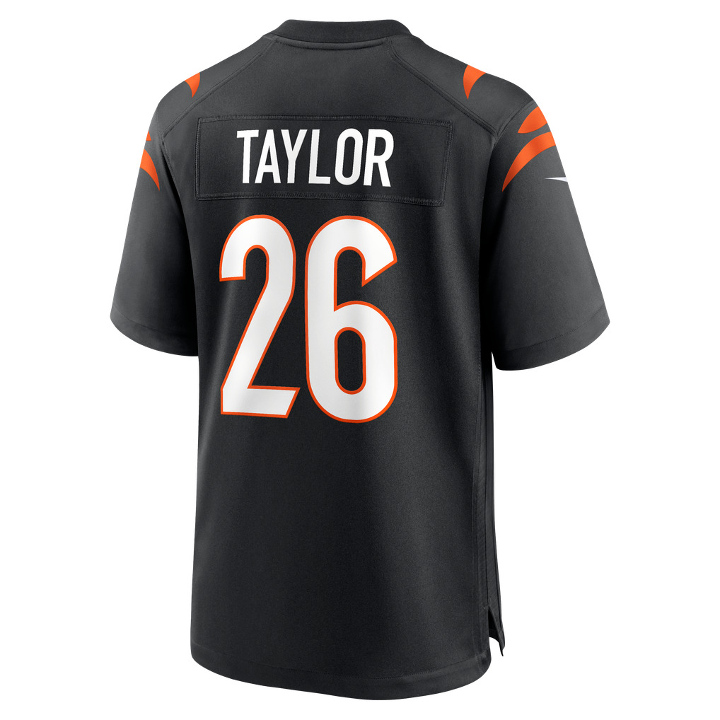 Men's Cincinnati Bengals Ja'Sir Taylor Nike Black Team Game Jersey - Image 4