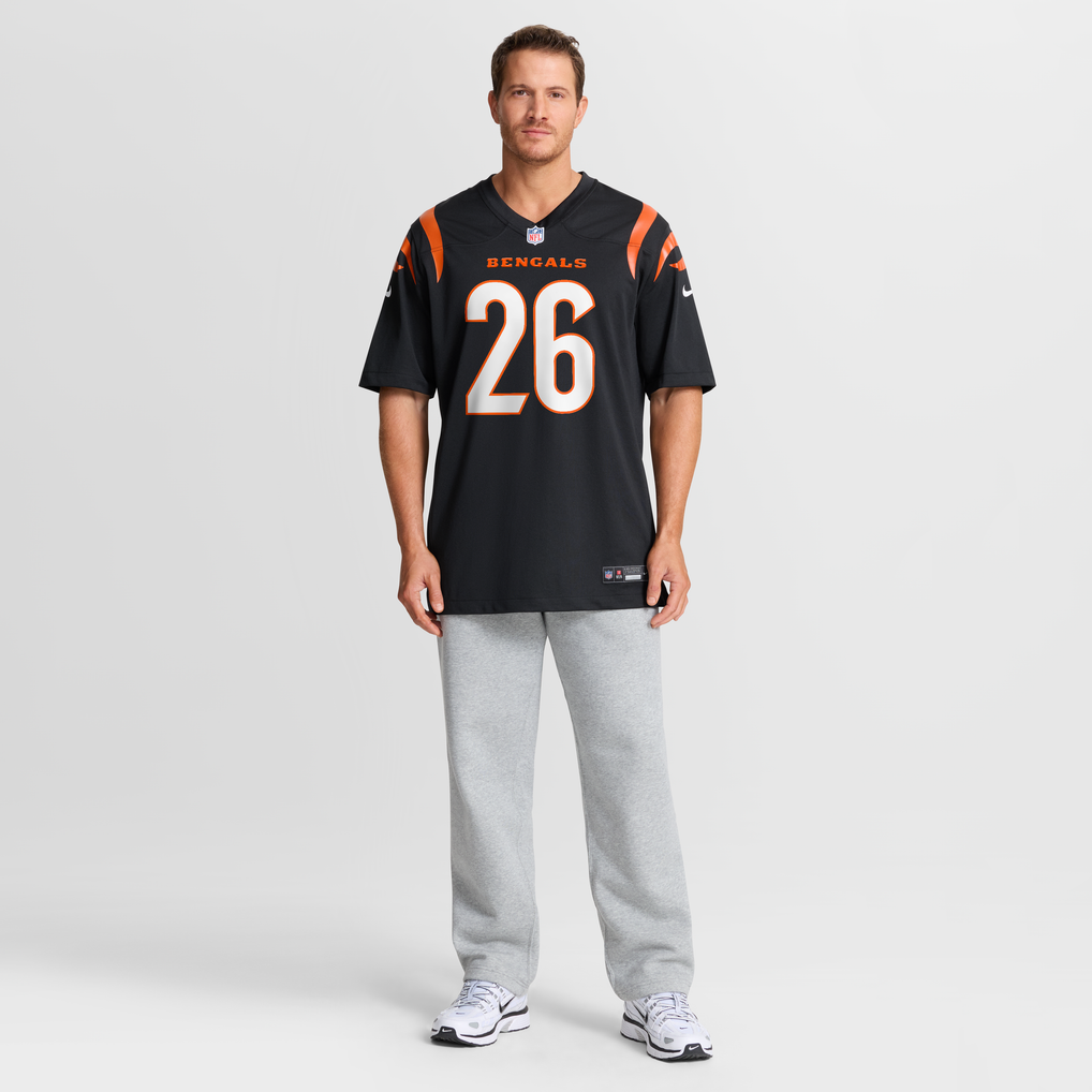 Men's Cincinnati Bengals Ja'Sir Taylor Nike Black Team Game Jersey - Image 5