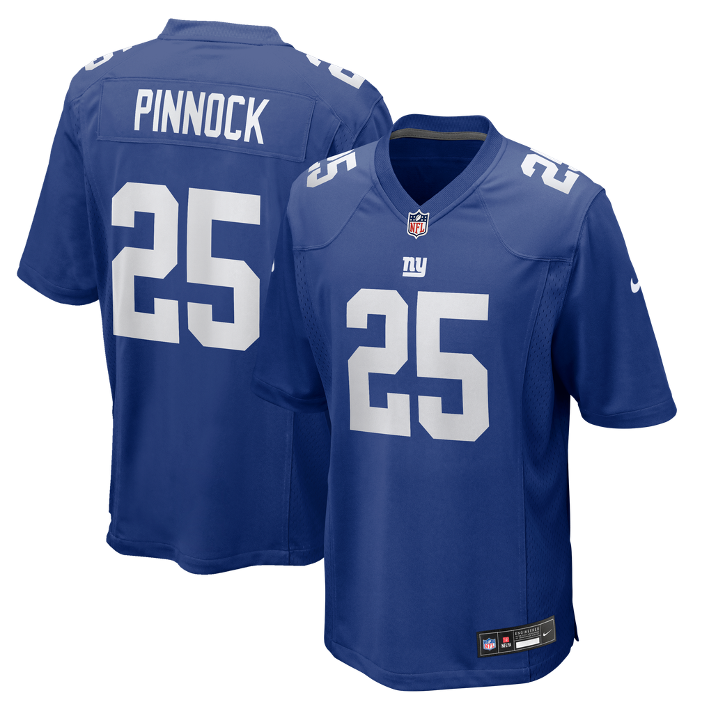 Men's New York Giants Jason Pinnock Nike Royal Team Game Jersey - Image 2